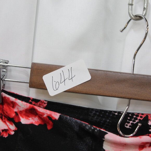 No Boundaries Black and Pink Floral Flare Pants - Picture 2 of 11